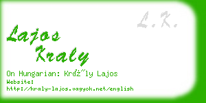 lajos kraly business card
